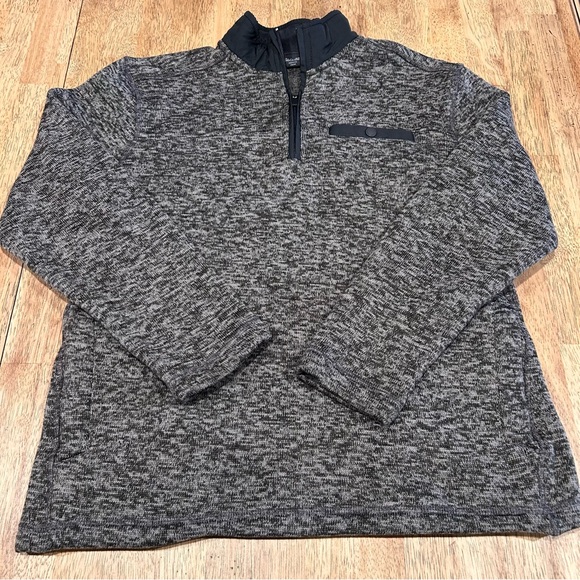 Eddie Bauer Other - Eddie Bauer Dark Grey Heather Sweater-Knit Fleece 1/4-Zip Pullover| Men's Small